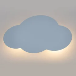 Cloud væglampe, blå, stål, indirekte lys, 38 x 27 cm