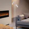 Club gulvlampe, justerbar, hvid, metal, 140 cm, GU10