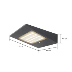 CMD 9019 udendørs LED-væglampe, solceller, sensor