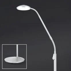 Cobra LED-gulvlampe 1 lyskilde, nikkelfarvet