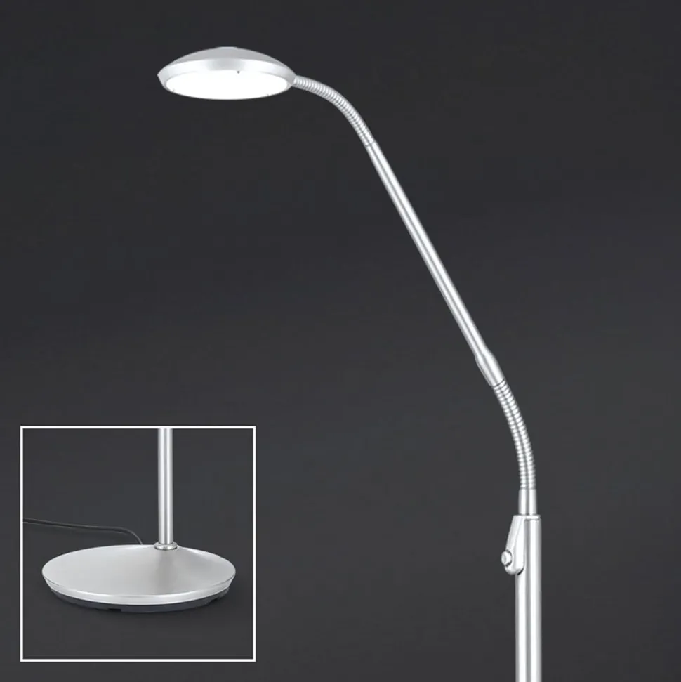 Cobra LED-gulvlampe 1 lyskilde, nikkelfarvet