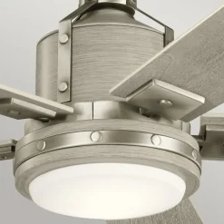 Colerne 52 LED-loftventilator, nikkel/hvid valnød