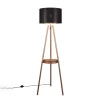 Colette gulvlampe, trebenet fod, kaffe/sort
