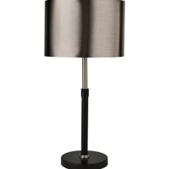 Column bordlampe, skærm i sort krom