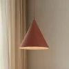 Cono pendel, enkelt lys, Ø 25 cm, teglrød