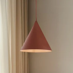 Cono pendel, enkelt lys, Ø 25 cm, teglrød