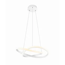 Course LED-pendel, mat hvid, 4.000 K, Ø 60 cm, metal