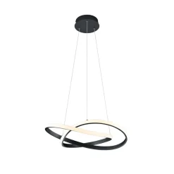 Course LED-pendel, sort, 3.000 K, Ø 60 cm, metal