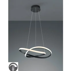 Course LED-pendel, sort, 3.000 K, Ø 60 cm, metal