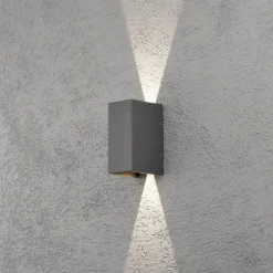 Cremona udendørs LED-væglampe 8 cm, antracit