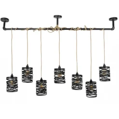 Crossround-pendel med 7 spiralformede skærme