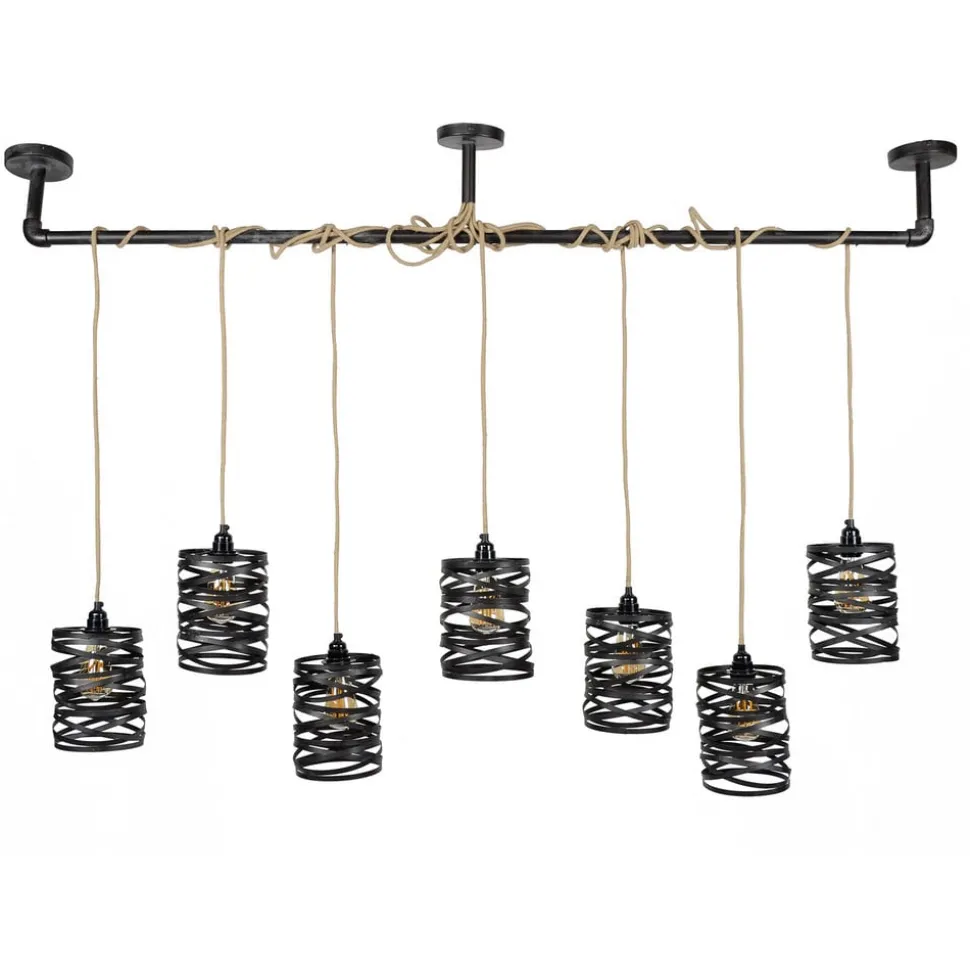 Crossround-pendel med 7 spiralformede skærme