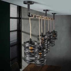 Crossround-pendel med 7 spiralformede skærme