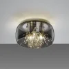 Crystel loftslampe af glas, krom, Ø 34 cm