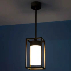 Cubic³ 3368 hængelampe antik messing/opal