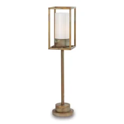 Cubic³ 3370 væglampe antik messing/opal