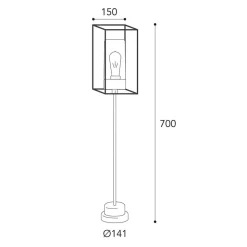 Cubic³ 3370 væglampe antik messing/opal
