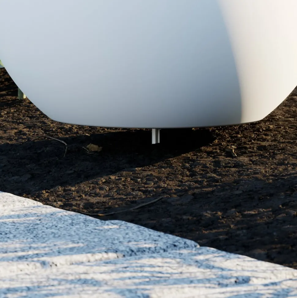 Cumulus M terrasselampe, hvid, plast, Ø 45 cm, IP44