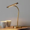 Curtis bøjelig LED-bordlampe, antik messing