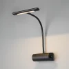 Curtis væglampe med fleksibel arm, dæmpbar, sort