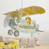 Dalber pendellampe Lion Plane, farverig, træ/plast
