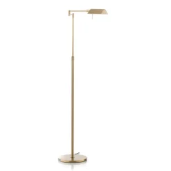 Danuta justerbar LED-gulvlampe, mat messing