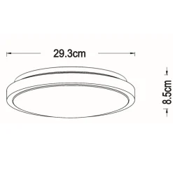 Dasher LED loftlampe, hvid, Ø 29,3 cm, 2700 K, IP44
