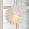 Dekorativ stjerne Cliff, papir, uden fatning hvid Ø 60cm