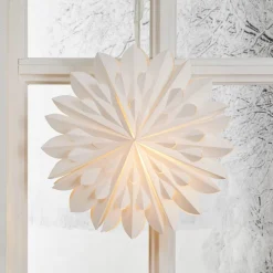 Dekorativ stjerne Cliff, papir, uden fatning hvid Ø 60cm