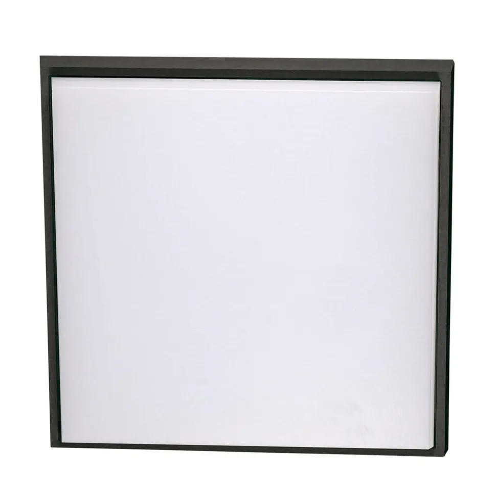 Desdy LED-loftlampe, 30 x 30 cm, IP54, sort