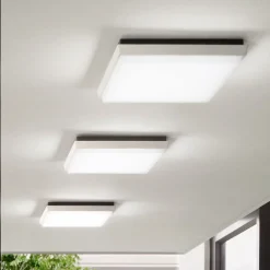Desdy LED udendørs loftlampe, 30 x 30 cm, hvid