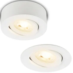 Desi indbygningslampe, hvid, Ø9cm, dæmpbar, 3000K