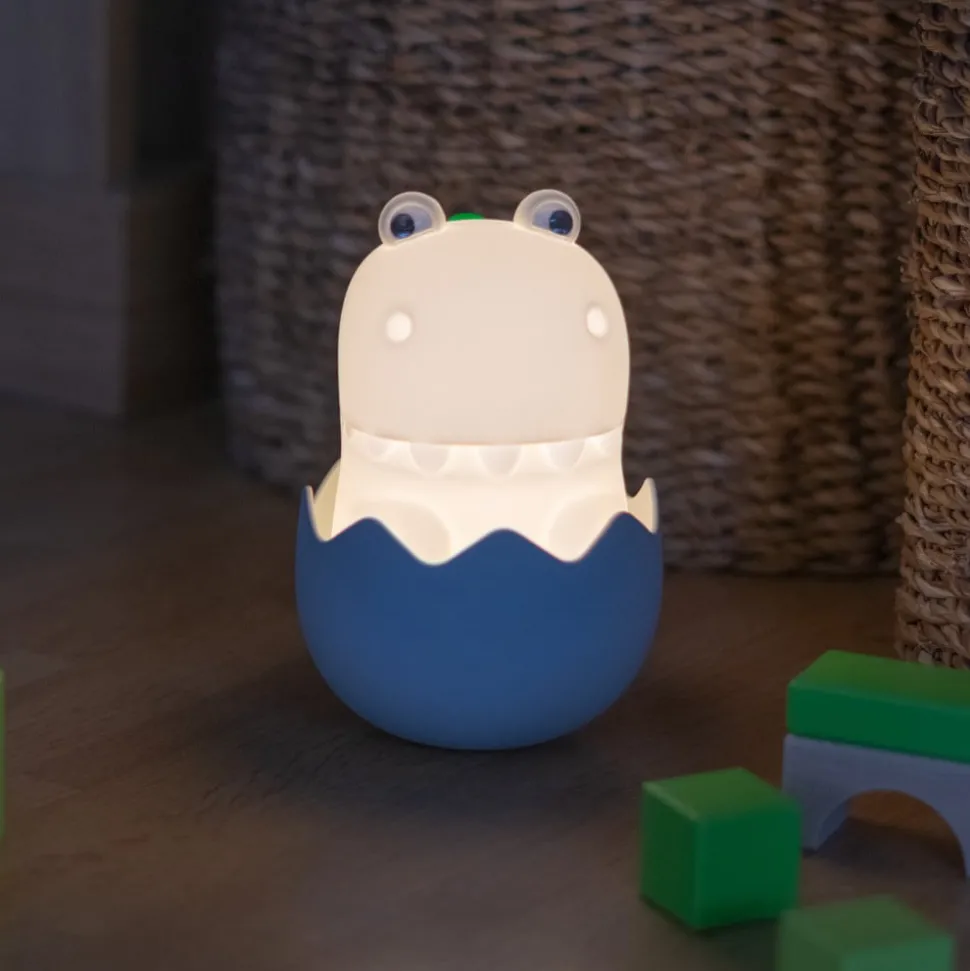 Diggy Dino LED-natbordslampe, USB, RGBW
