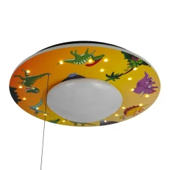 Dinos loftlampe med LED-stjernehimmel