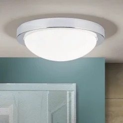 Diskret MINEA loftlampe Ø 32 cm i krom