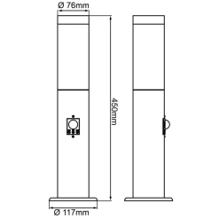 Dody Sensor sokkellampe, sort, metal, plast, E27