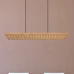 Dolores LED-pendellampe, mat sort/lysebrun