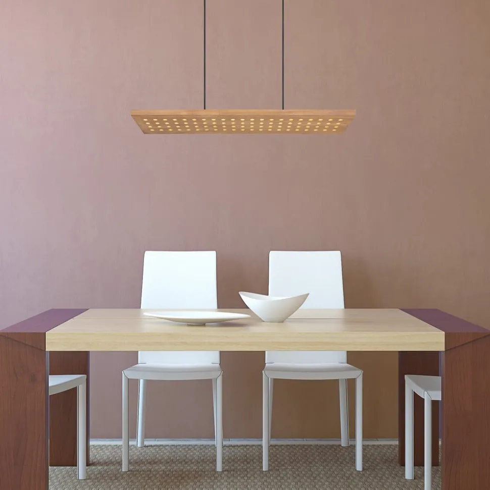 Dolores LED-pendellampe, mat sort/lysebrun