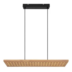 Dolores LED-pendellampe, mat sort/lysebrun