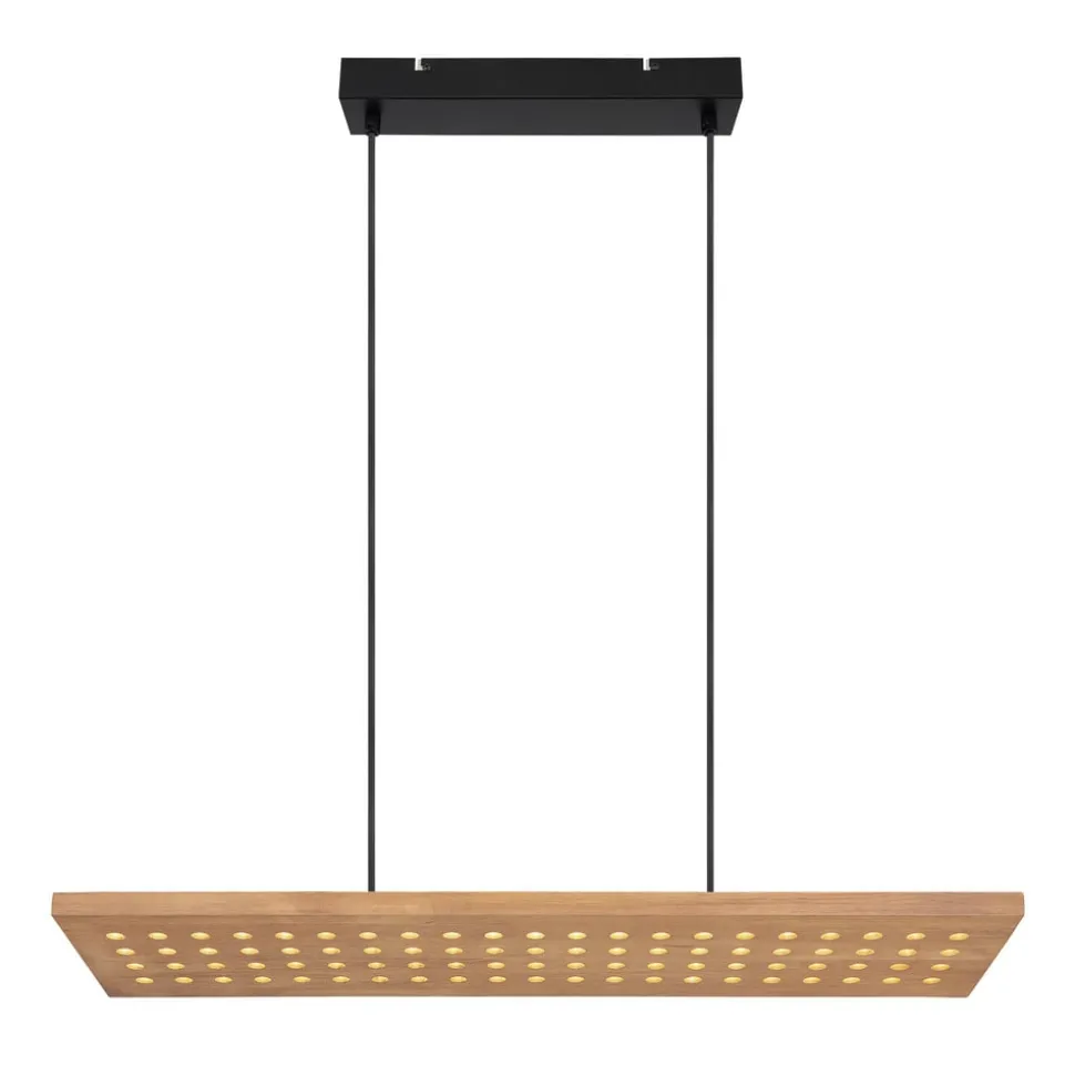 Dolores LED-pendellampe, mat sort/lysebrun