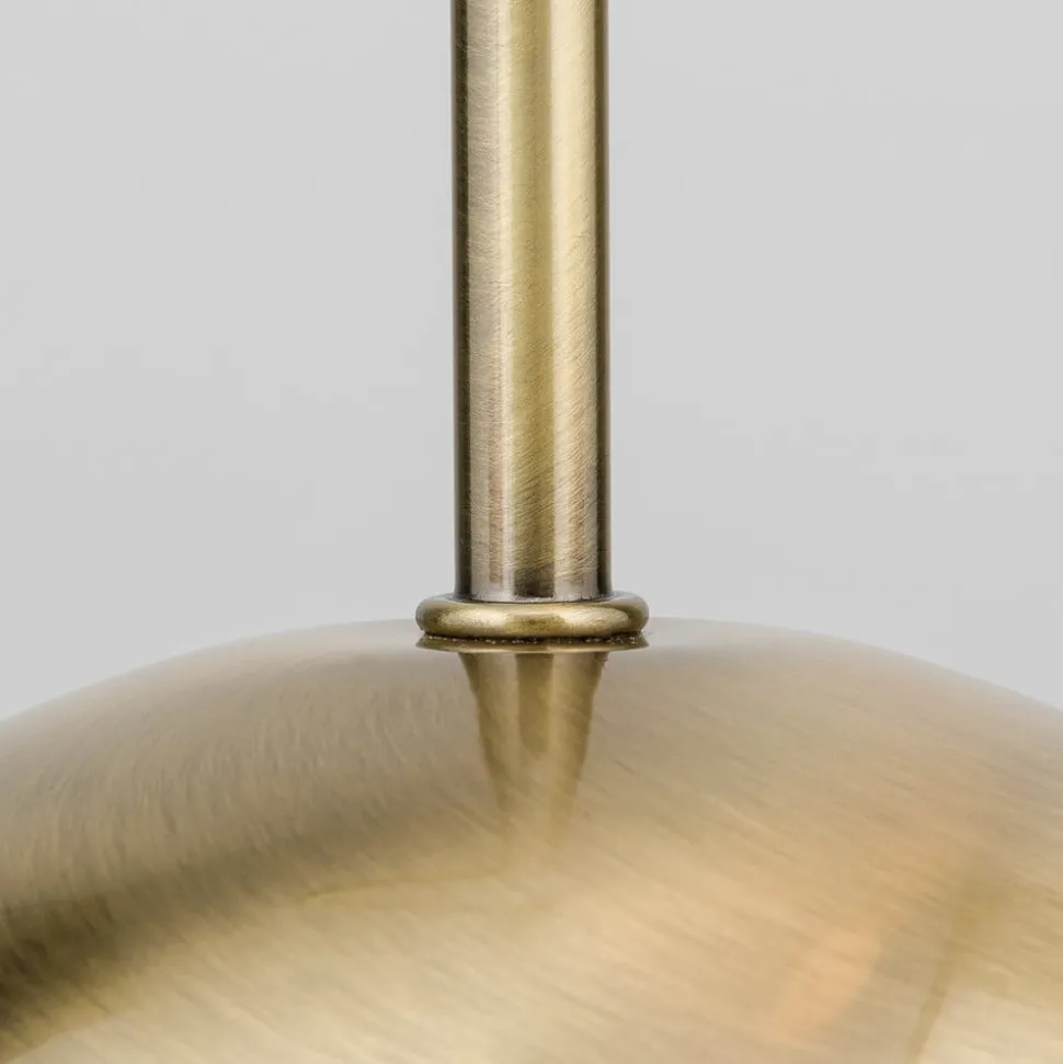 Doma bordlampe, antik messingfarve, højde 30 cm, glas
