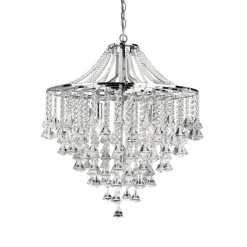 Dorchester lysekrone, krystalglas, 5 lyskilder, Ø 64 cm, E14