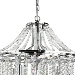 Dorchester lysekrone, krystalglas, 5 lyskilder, Ø 64 cm, E14