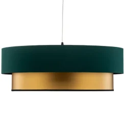 Dorina hængelampe, grøn/guld Ø 60cm