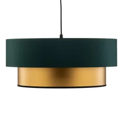 Dorina hængelampe, grøn/guld Ø 50cm