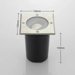 Doris - LED-gulvspot til indbygning, kantet form