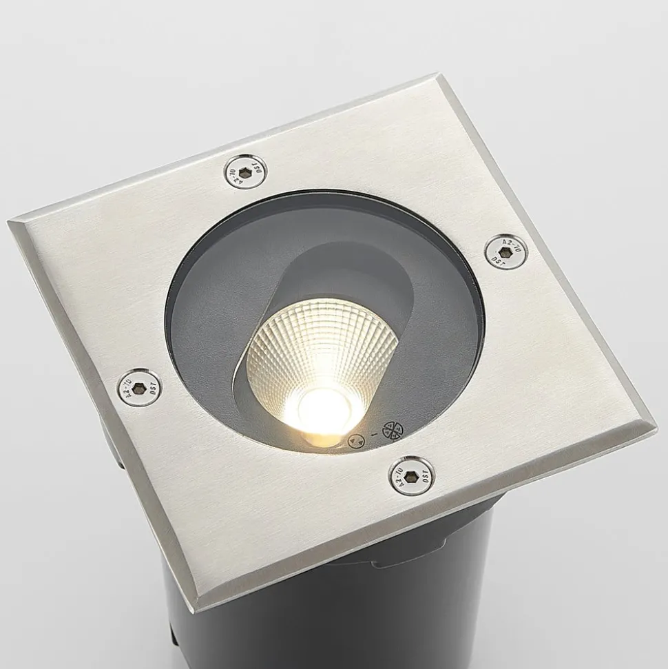 Doris - LED-gulvspot til indbygning, kantet form