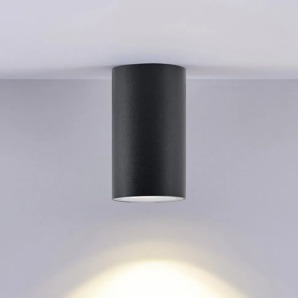 Downlight CAN, sort, IP44, Ø 6 cm, metal, GU10