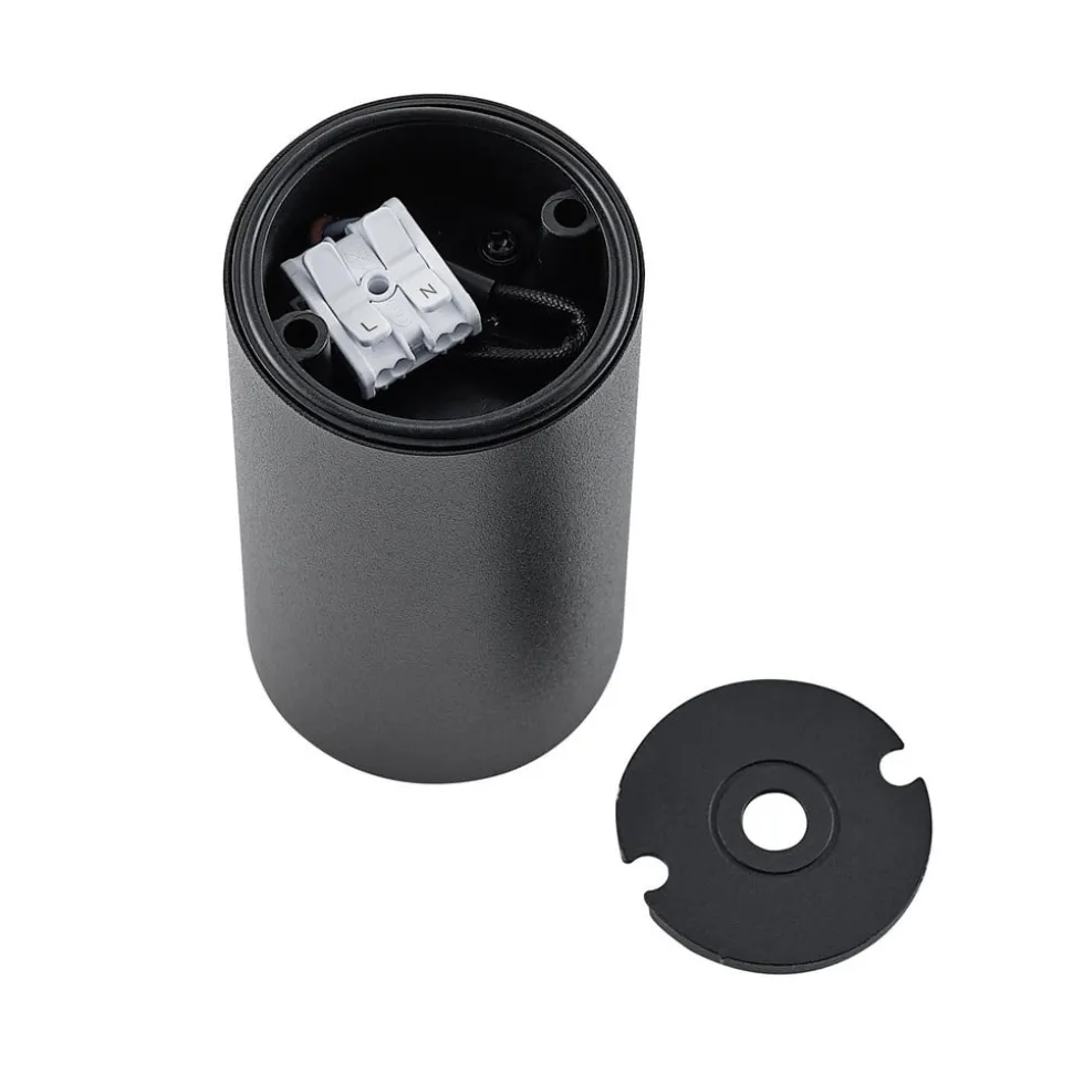 Downlight CAN, sort, IP44, Ø 6 cm, metal, GU10