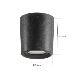 Downlight Livia 9,6 cm sort/frostet kunstharpiks GU10 CCT